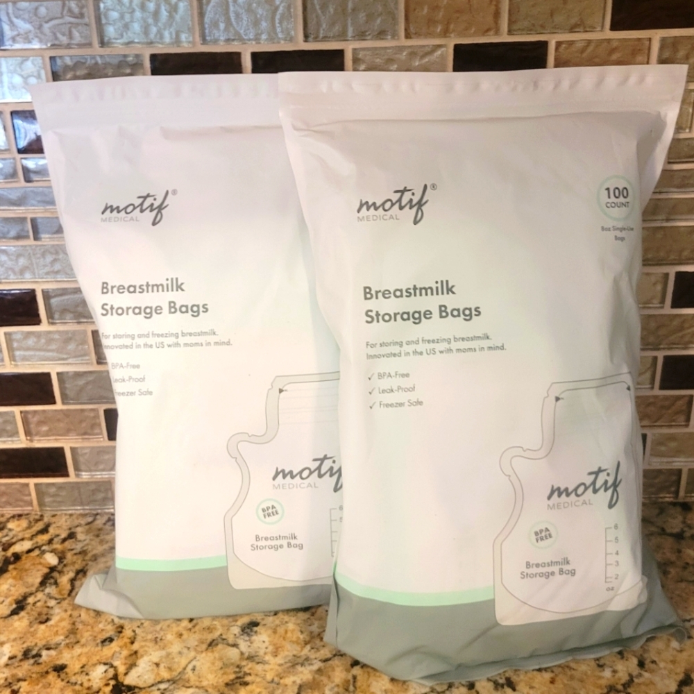 NWT 2 Bags Motif Breastmilk Storage Bags (100 Ct Each)